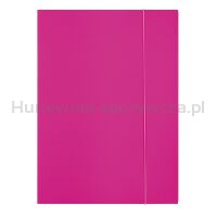 Teczka z gumką OFFICE PRODUCTS, Fluo soft touch, karton/lakier, A4, 320gsm, 3-skrz., mix kolorów - 3