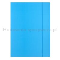 Teczka z gumką OFFICE PRODUCTS, Fluo soft touch, karton/lakier, A4, 320gsm, 3-skrz., mix kolorów - 5