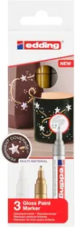 Marker olejowy połyskujący e-750 EDDING, 2-4 mm, 3 szt., mix kolorów