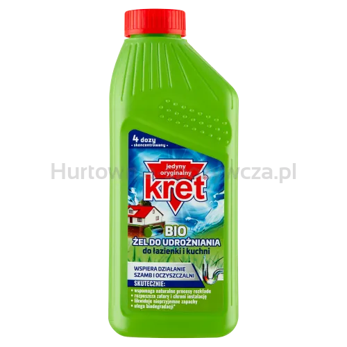Kret Bio Żel Do Udrożniania Rur Do Łazienki I Kuchni 500G