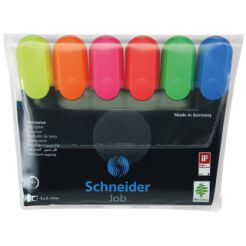 Zestaw Zakreślaczy Schneider Job, 1-5 Mm, 6 Szt., Pudełko Z Zawieszką, Mix Kolorów