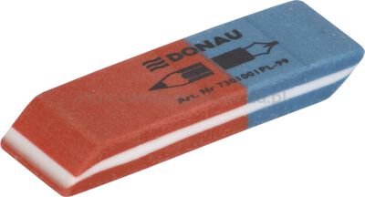 Donau Gumka wielofunkcyjna 57x19x8mm, niebiesko-czerwona 