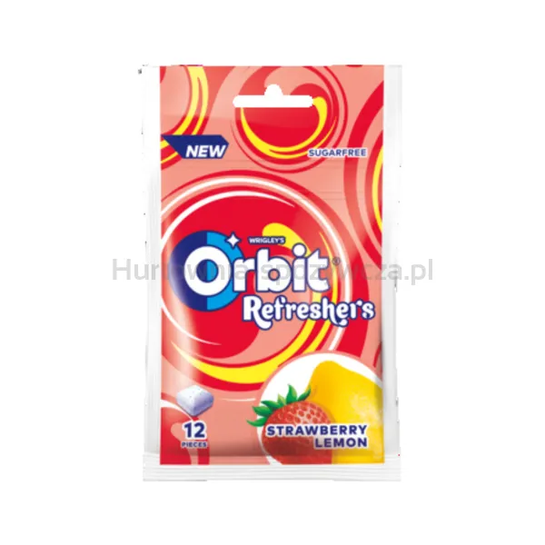 Orbit Guma do żucia Refreshers Strawberry Lemon bez cukru 26g (12 drażetek)
