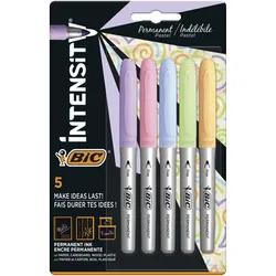 BIC Markery Intensity Marking Pastel Permanentne Blister 5szt