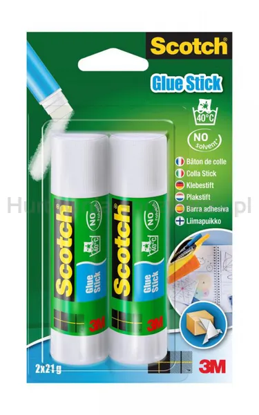 Scotch Klej W Sztyfcie(2x6221D) Office, zawieszka, 2szt., 2x21g