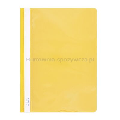 Donau Skoroszyt PVC, A4, twardy, 150/160mikr., żółty 