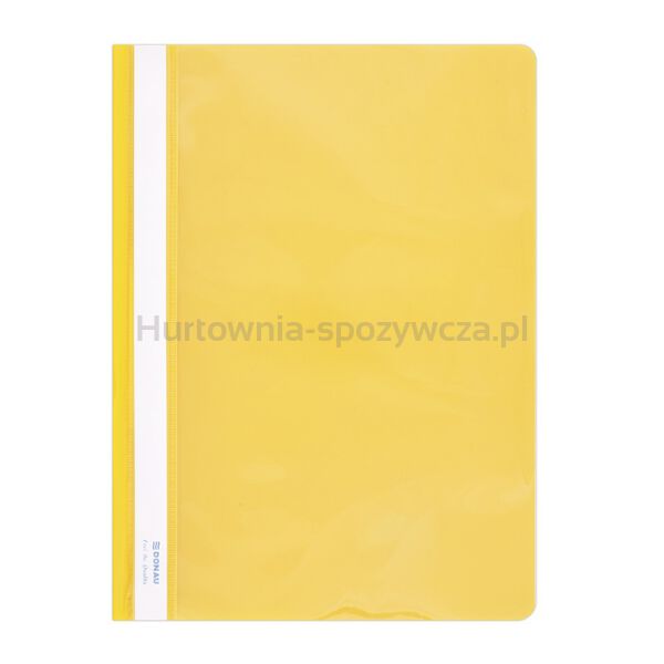 Donau Skoroszyt PVC, A4, twardy, 150/160mikr., żółty 
