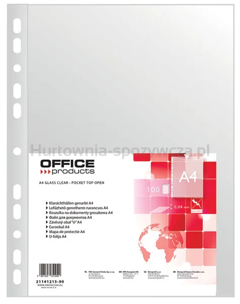 Office Products Koszulki Na Dokumenty Pp, A4, Groszkowe, 40Mikr., 100Szt.