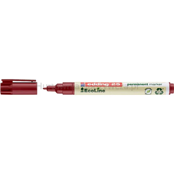 Edding Marker Permanentny E-25 Ecoline, 1Mm, Czerwony 