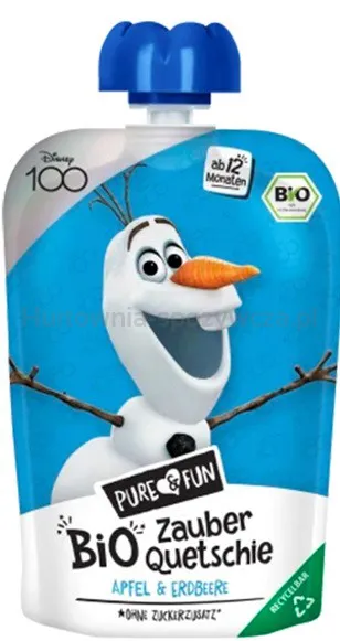 Przecier Jabłko- Truskawka Bio 100 G Kraina Lodu- Olaf