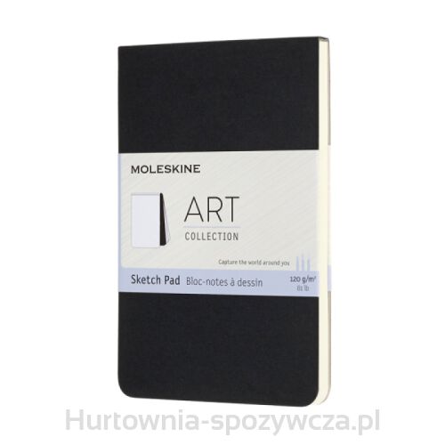 Art Sketch Pad Album Moleskine P (9X14 Cm), 48 Stron, Czarny