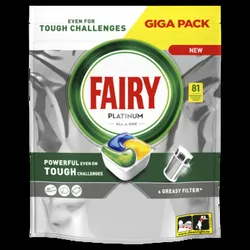 Fairy Kapsułki Do Zmywarek Platinum All In One Cytryna 81 szt.