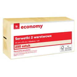 TG Economy Serwetka 33x33 cm, 2 warstwowa szampan 250 sztuk