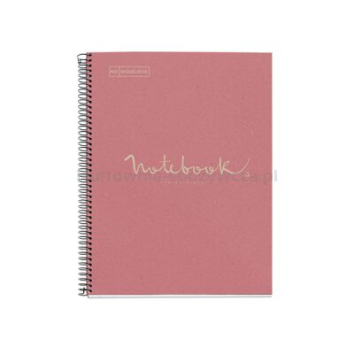 Kołonotatnik MIQUELRIUS NB-1 Emotions, A4, w kratkę, 80 kart., 80g, ekoróżowy