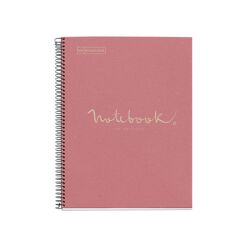 Kołonotatnik MIQUELRIUS NB-1 Emotions, A4, w kratkę, 80 kart., 80g, ekoróżowy