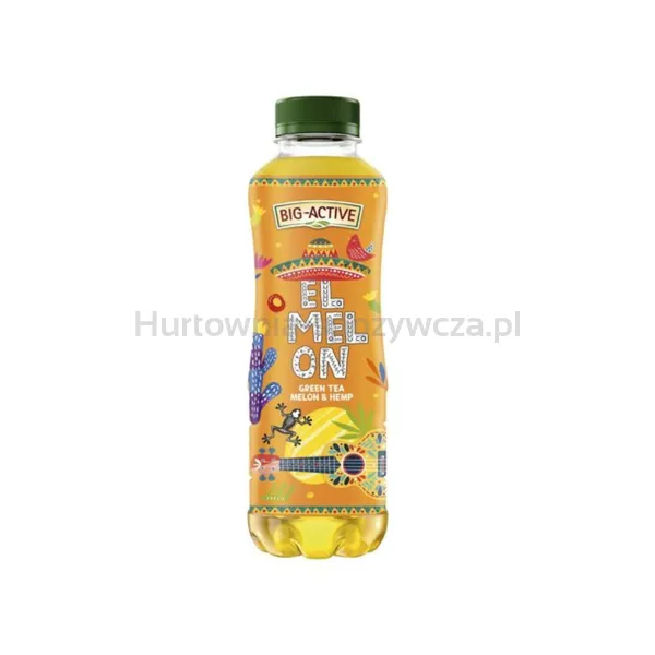 Big Active Napój El Melon Herbata zielona, melon i nasiona konopi 500 ml