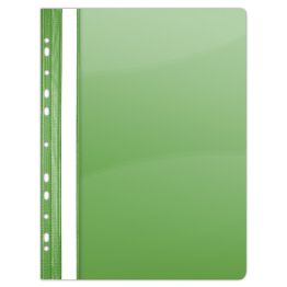 Donau Skoroszyt PVC, A4, twardy, 150/160mikr., wpinany, zielony 