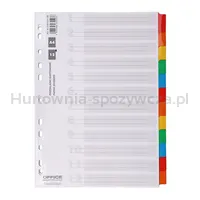 Office Products Przekładki Karton, A4, 227X297Mm, 12 Kart, Lam. Indeks, Mix Kolorów  - 2