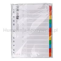 Office Products Przekładki Karton, A4, 227X297Mm, 12 Kart, Lam. Indeks, Mix Kolorów  - 3