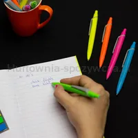 Długopis automatyczny SCHNEIDER Reco, M, blister, mix kolorów neonowych - 8