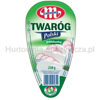 Mlekovita Twaróg Polski półtłusty klinek 230g