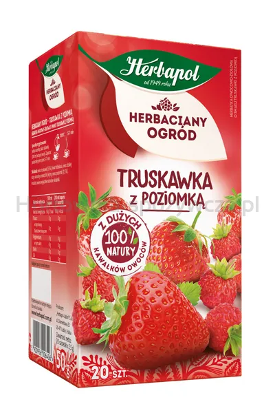 Herbapol Herbaciany Ogród herbatka owocowa truskawka z poziomką 20Torebek/50g