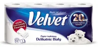 Papier toaletowy celulozowy VELVET Delikatnie Biały, 3-warstwowy, 150 listki, 8szt., biały - 3