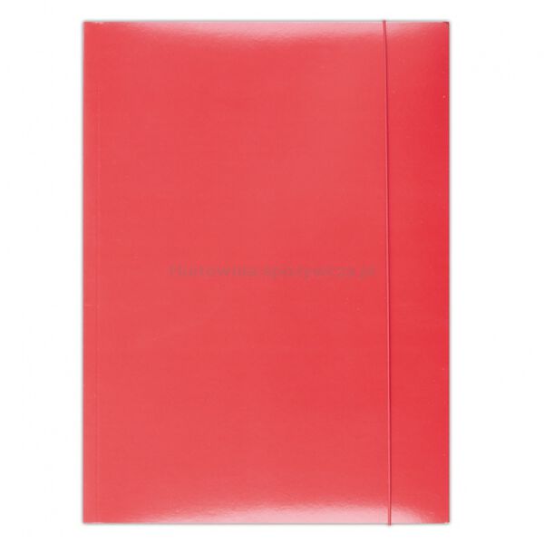 Office Products Teczka z gumką, karton/lakier, A4, 350gsm, 3-skrz., czerwona 