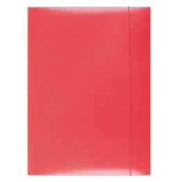 Office Products Teczka z gumką, karton/lakier, A4, 350gsm, 3-skrz., czerwona 