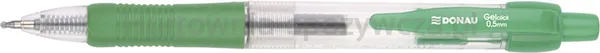 Donau Długopis automatyczny żelowy z wodoodpornym tuszem 0,5mm, zielony 