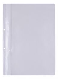 Skoroszyt OFFICE PRODUCTS, PP, A4, 2 otwory, 100/170mikr., wpinany, biały