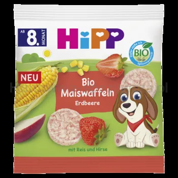 Hipp Wafelki Kukurydziane Truskawkowe Bio, 23 G