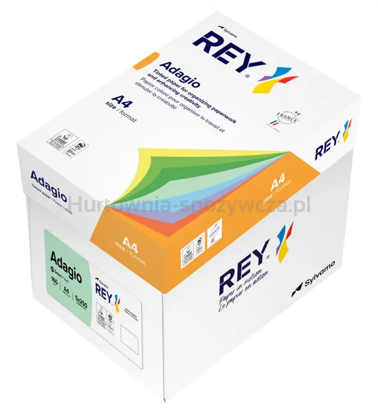 Papier ksero REY ADAGIO, A4, 160gsm, 09 zielony pastel *RYADA160X478 R100, 250 ark.