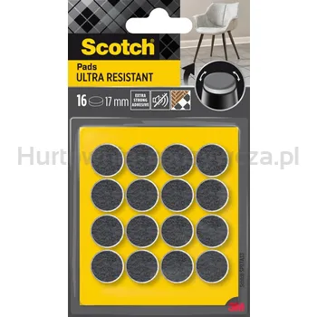 Scotch Ultra Odporne Podkładki Filcowe, Szare, ?17Mm, 16 Szt./Opak.
