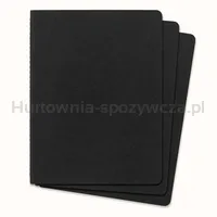 Zestaw 3 Zeszytów Moleskine Cahier Journals Xl (19X25Cm) W Kratkę, 120 Stron, Czarny - 2