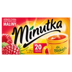 Minutka Herbata Czarna 20 Torebek O Smaku Maliny 28G