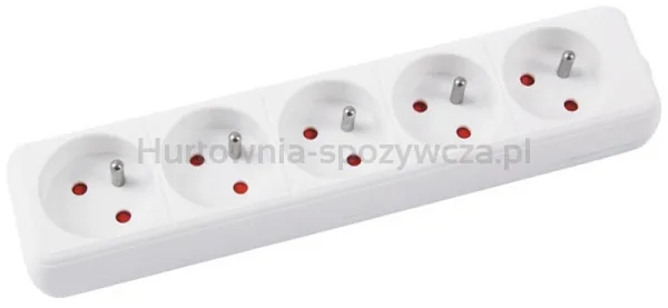 Przedłużacz OFFICE PRODUCTS, 5 gniazd, 3m, z uziemieniem, biały