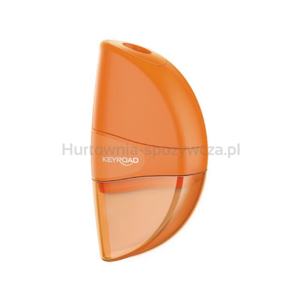 Temperówka KEYROAD Orange, plastikowa, pojedyncza, z gumką, blister, mix kolorów - 4