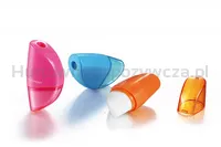 Temperówka KEYROAD Orange, plastikowa, pojedyncza, z gumką, blister, mix kolorów - 5