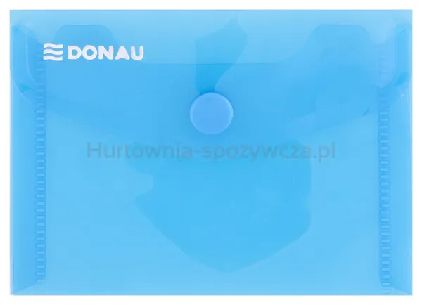 Teczka Kopertowa Donau Zatrzask, Pp, A7, 180Mikr., Niebieska
