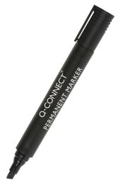 Q-Connect Marker permanentny ścięty, 3-5mm (linia), czarny 