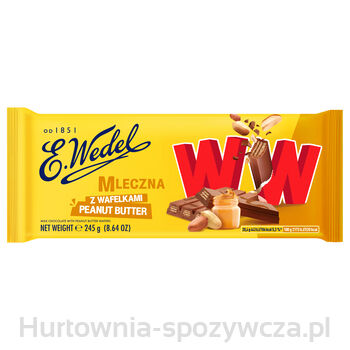 E. Wedel Ww Czekolada Mleczna Z Wafelkami Peanut Butter 245G