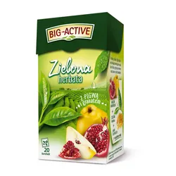 Big Active Herbata Zielona Z Pigwą I Granatem, 20 Torebek
