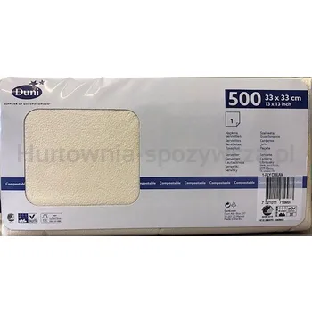 Duni Serwetki 33X33Cm 1 Warstwowe Kremowe 500 Sztuk