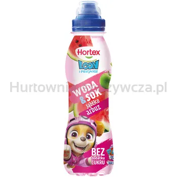 Hortex Leon i Przyjaciele Napój Woda + Sok jabłko, arbuz butelka aPet 400ml kaucja (w tym +0,50 zł/szt. zwrotnej kaucji)