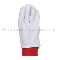 Rękawice Robocze Donau Safety, Skóra Kozia Po Stronie Dłoni, Rzep, Rozm. 7/S, Biało-Czerwone - 3