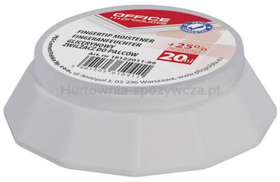 Zwilżacz glicerynowy Office Products, do palców, 20ml+25% GRATIS, eukaliptus 