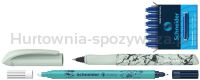 Pióro kulkowe SCHNEIDER Easy Set, wymazywacz, 6 nabojów, blister, mix kolorów - 3
