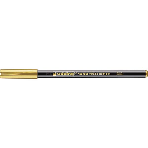 Edding Pisak z końcówką pędzelkową e-1340 metaliczny złoty  - 2