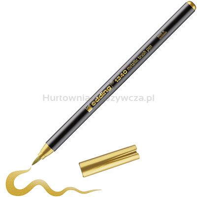 Edding Pisak z końcówką pędzelkową e-1340 metaliczny złoty 
